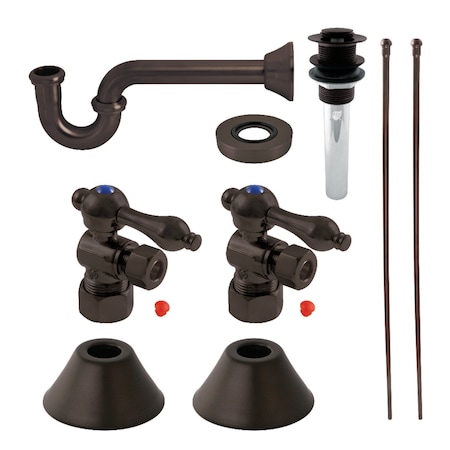 Kingston Brass CC53305VKB30 Plumbing Sink Trim Kit with P-Trap and Drain, Oil Rubbed Bronze CC53305VKB30